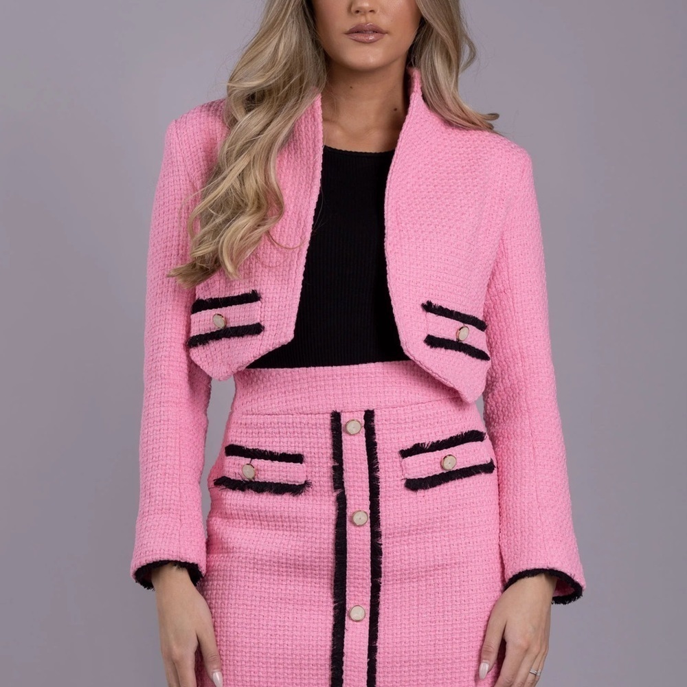 ByEgreis CROPPED pink BLAZER NWT size XL - Picture 2 of 4
